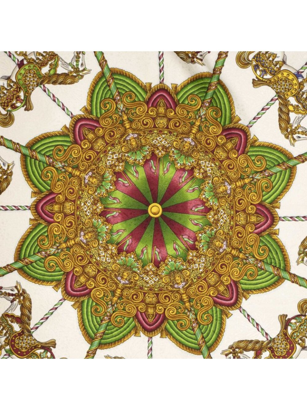 Hermes Scarf White 100% Jacquardsilk - Picture 3 of 5